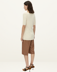 Camilla and Marc Nimbus Buttoned Short Sleeve Top in Cream