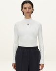 Camilla and Marc Nora Rib Long Sleeve Top in SOFT WHITE