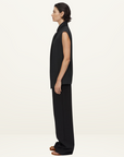 Camilla and Marc Oriole Twist Neck Top in BLACK