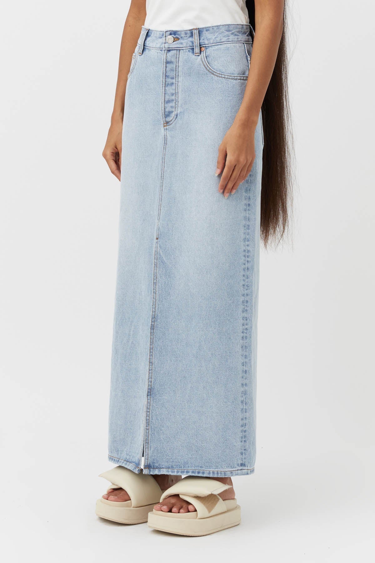 Phoebe Denim Maxi Skirt WASHED BLUE Camilla and Marc-Camilla and Marc-Frolic Girls