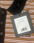 Camilla and Marc Platinum Short Sleeve Polo in Tan Stripe
