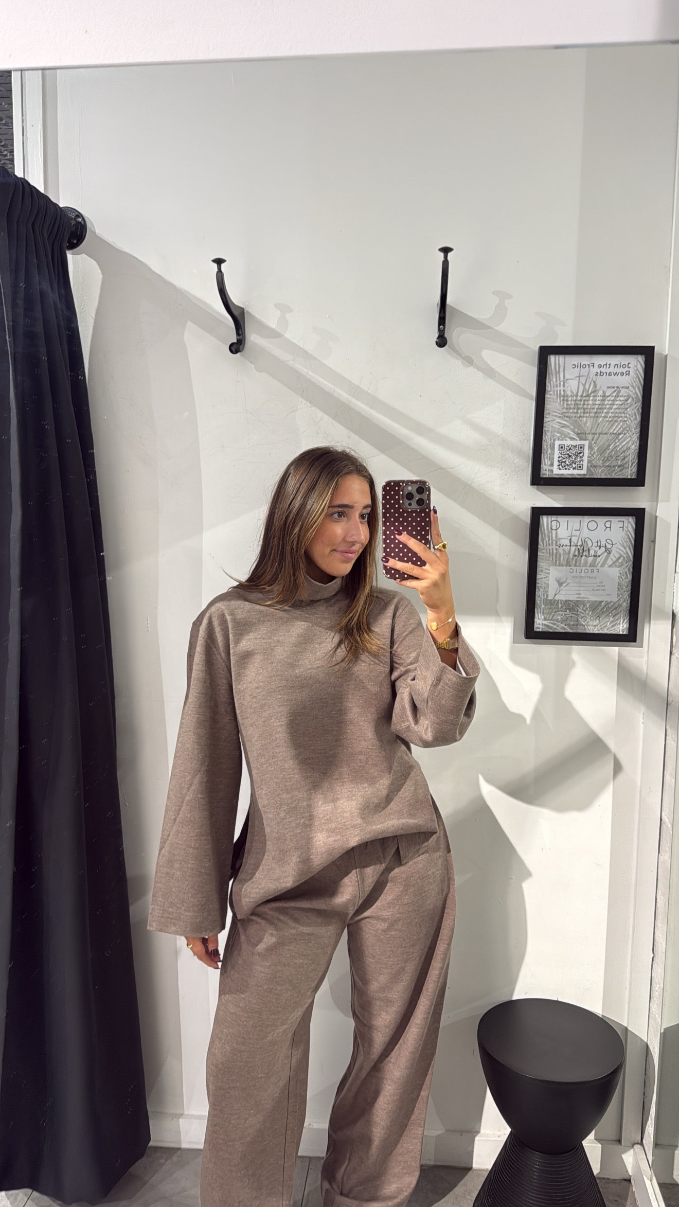 Camilla and Marc Sabine Lounge Top in Chocolate Marle