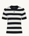 Umi Knit TShirt in BLACK & WHITE STRIPE Camilla and Marc-Camilla and Marc-Frolic Girls