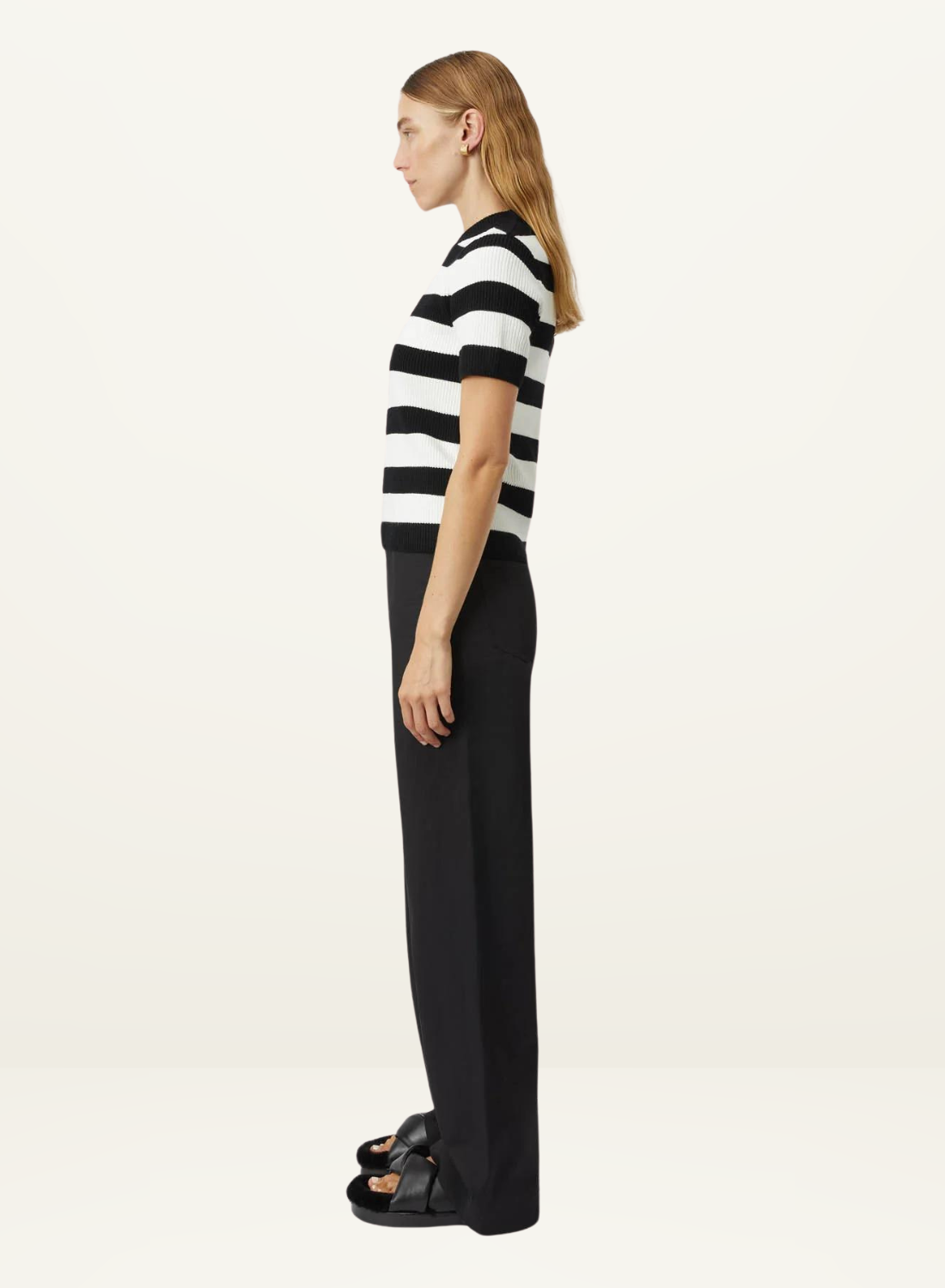 Umi Knit TShirt in BLACK &amp; WHITE STRIPE Camilla and Marc-Camilla and Marc-Frolic Girls