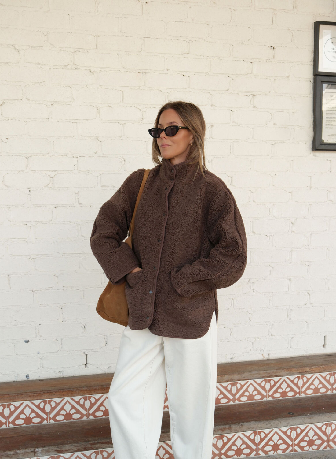 Ceres Teddy Coat in Chocolate