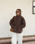 Ceres Teddy Coat in Chocolate
