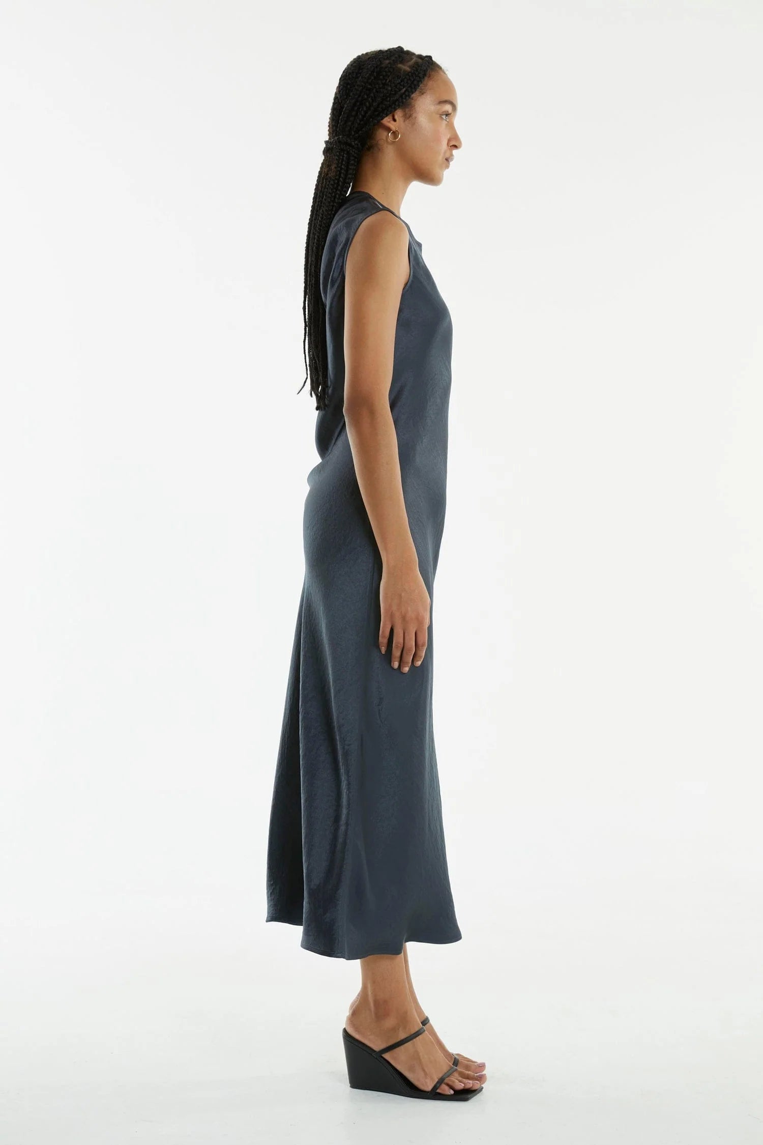 Crush Bias Tank Maxi Dress GUN METAL Third Form-Third Form-Frolic Girls