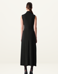 Esmaee Layout Midi Dress in Black