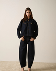 Esmaee Memphis Denim Jean in Dark Indigo