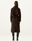 Esmaee Metro Trench Coat in Chocolate