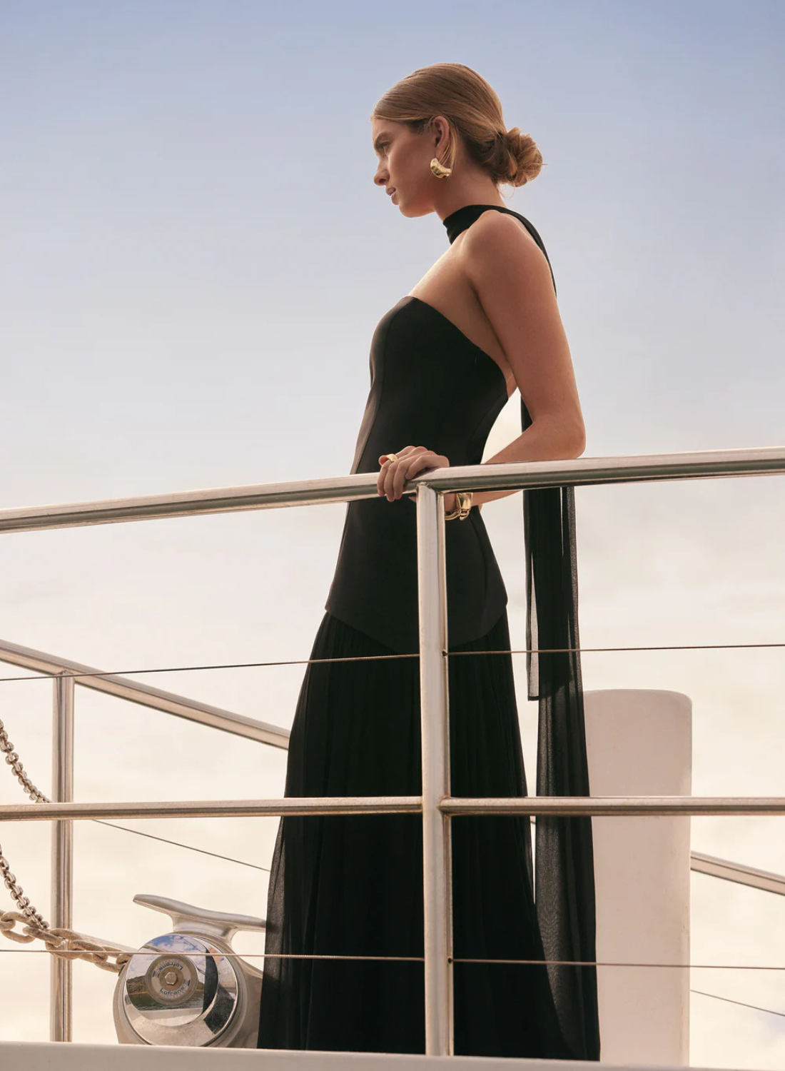 Esmaee Viewpoint Maxi Dress in BLACK
