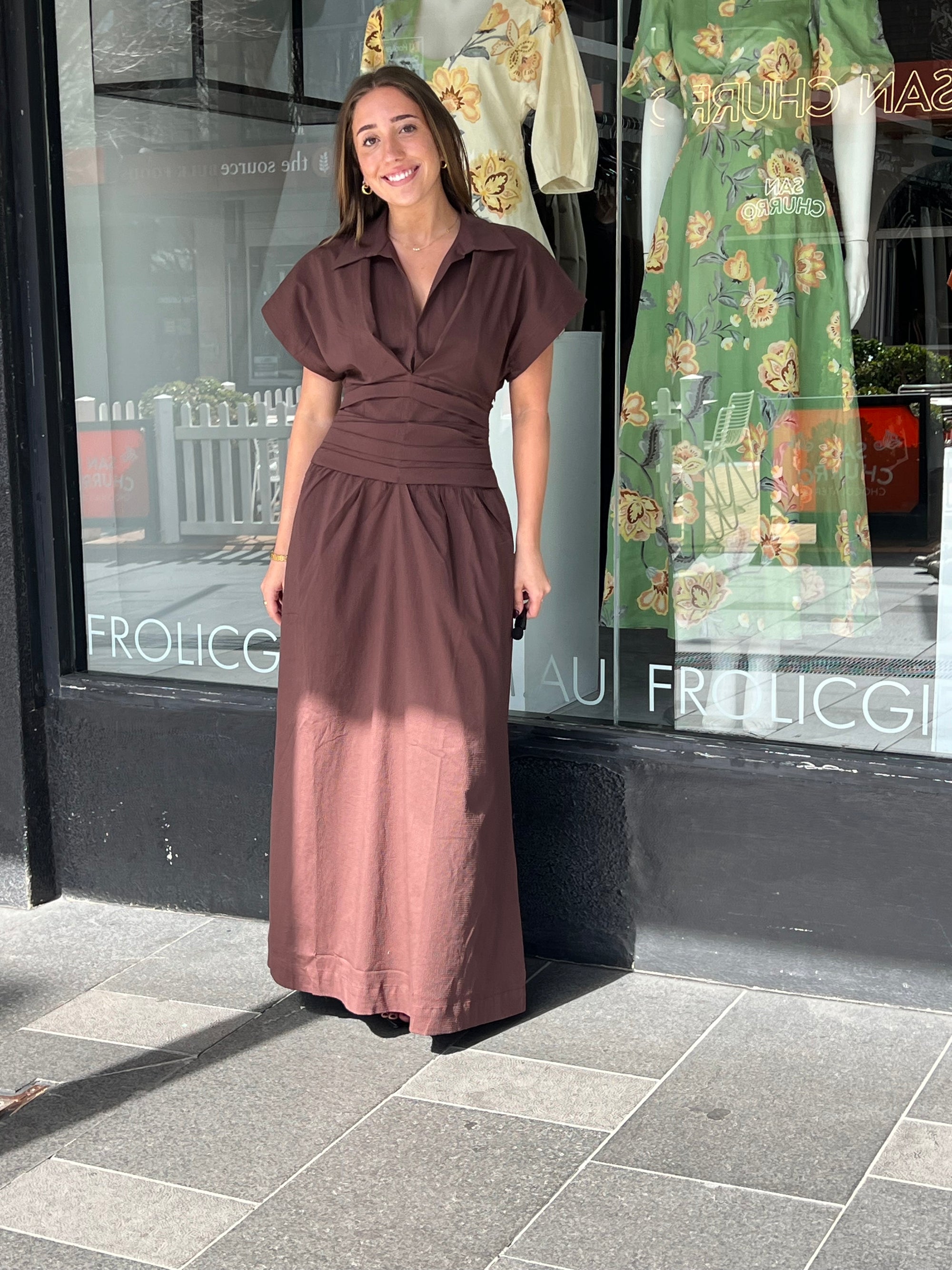 Sovere Lyra Dress in  Chocolate