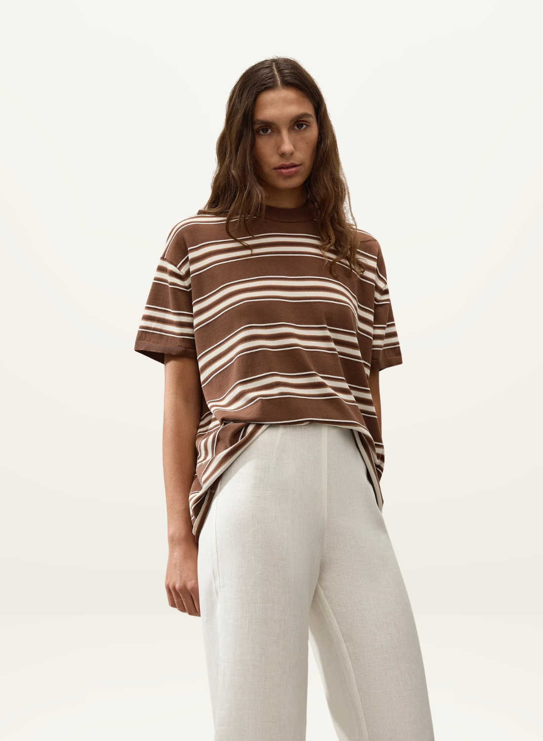 Faithfull Le Paz Top in Ombre Stripe Macro Carob