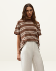 Faithfull Le Paz Top in Ombre Stripe Macro Carob