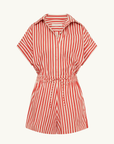 Faithfull Zion Playsuit in Orozco Stripe Dusty Tomato