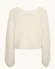 Safizg Cropped V Neck Sweater in IVORY Gestuz-Gestuz-Frolic Girls