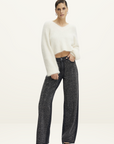 Safizg Cropped V Neck Sweater in IVORY Gestuz-Gestuz-Frolic Girls