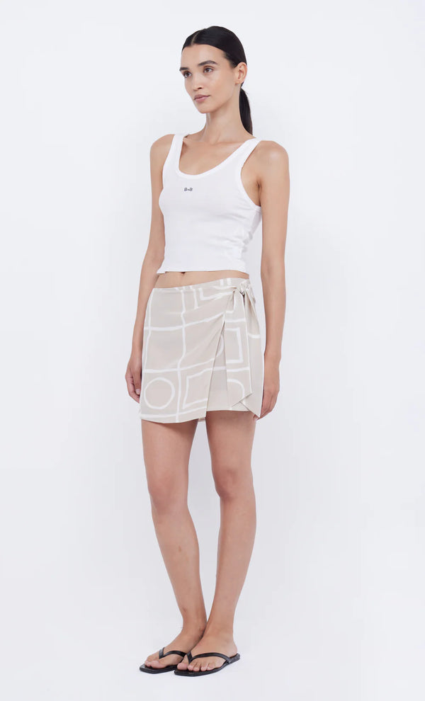 Salma Wrap Mini Skirt CHECKERS Bec & Bridge-Bec & Bridge-Frolic Girls