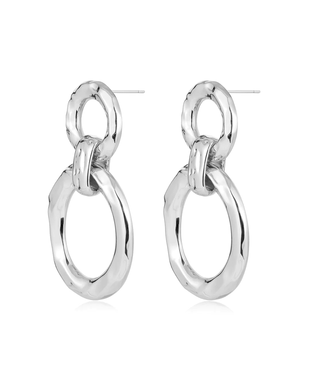 Hammered Loop Hoops SILVER Luv AJ-Luv Aj-Frolic Girls