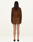 Hansen & Gretel Logan Suede Coat in TAN