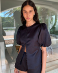 Hansen & Gretel Pellegrino Top in Black