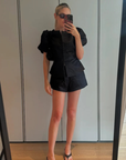 Hansen & Gretel Pellegrino Top in Black