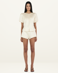 Hansen & Gretel Pellegrino Top in Pearl
