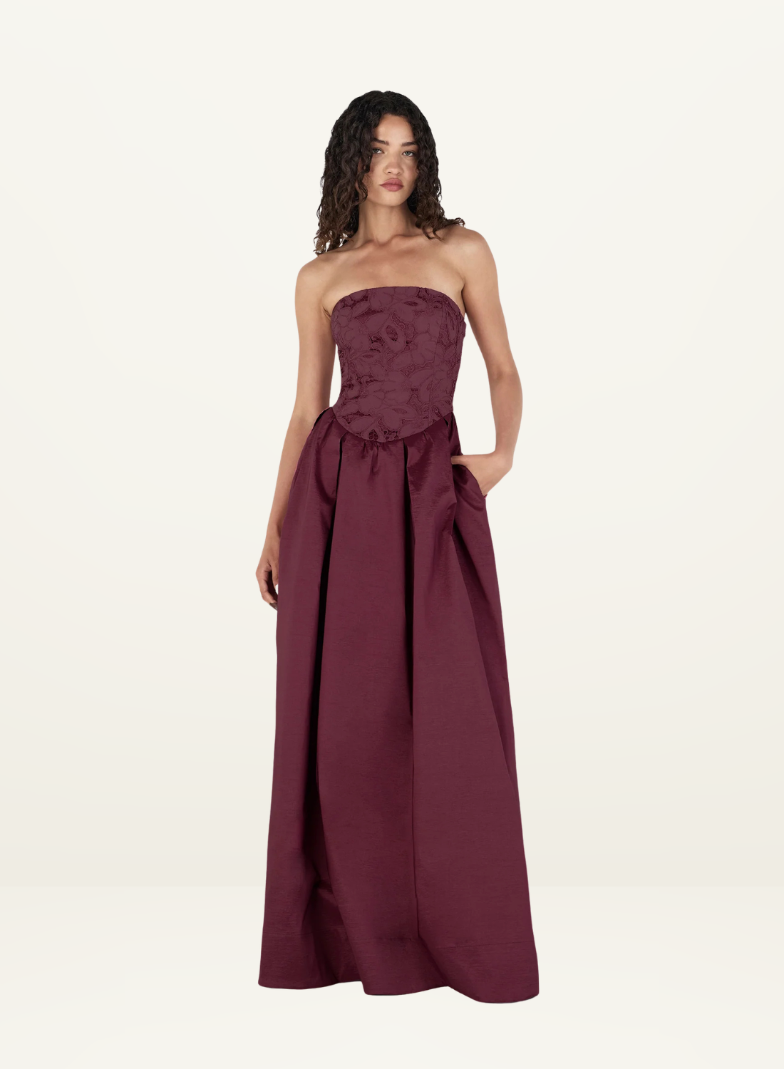 Hansen &amp; Gretel Portia Maxi Dress in Pinot