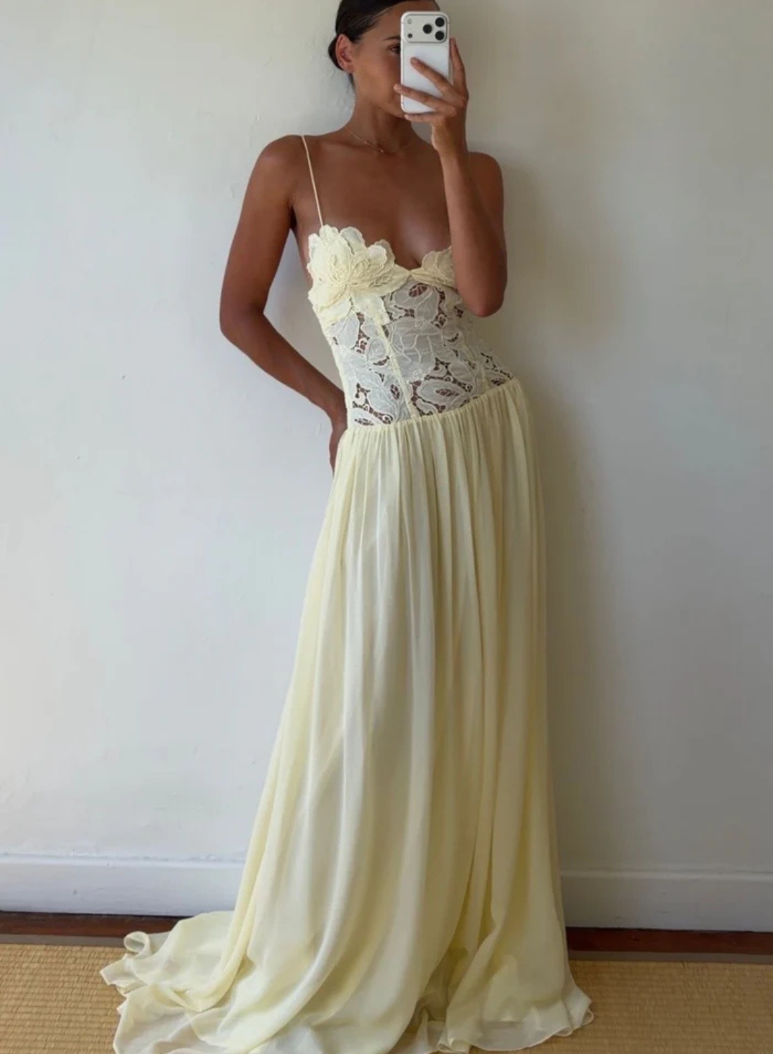 Hansen &amp; Gretel Stephanie Maxi Dress in Butter