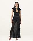 Hansen & Gretel Vesper Silk Skirt in Black