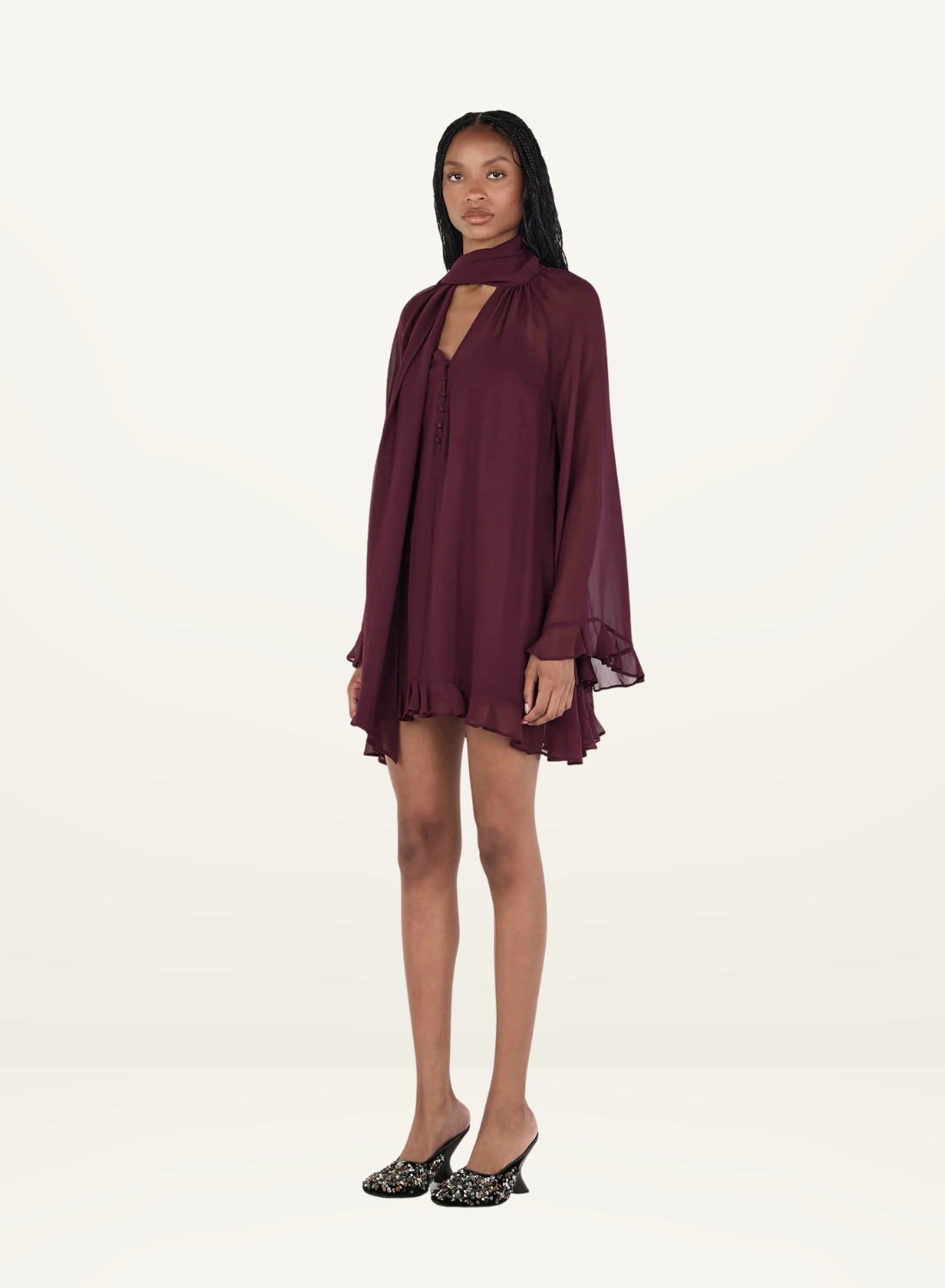 Hansen &amp; Gretel Willow Mini Dress in Pinot