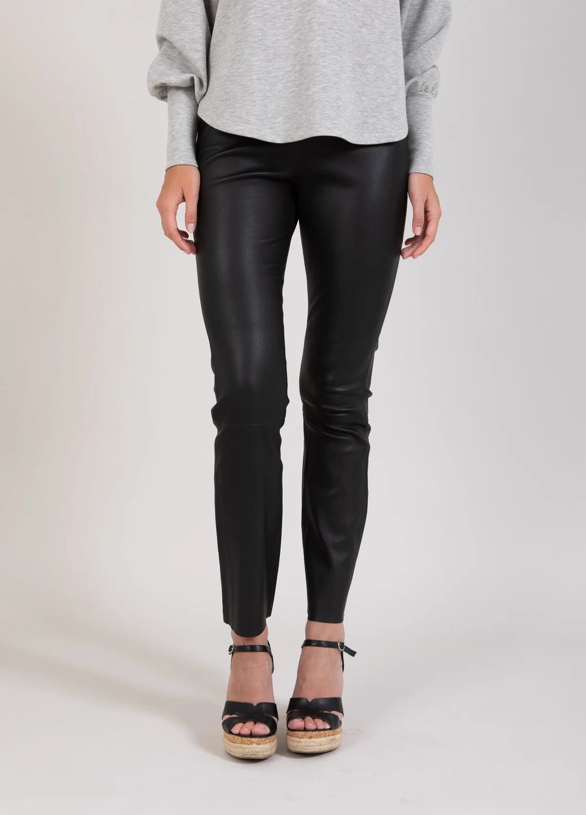 Heart Leather Legging BLACK COSTER COPENHAGEN-Coster Copenhagen-Frolic Girls