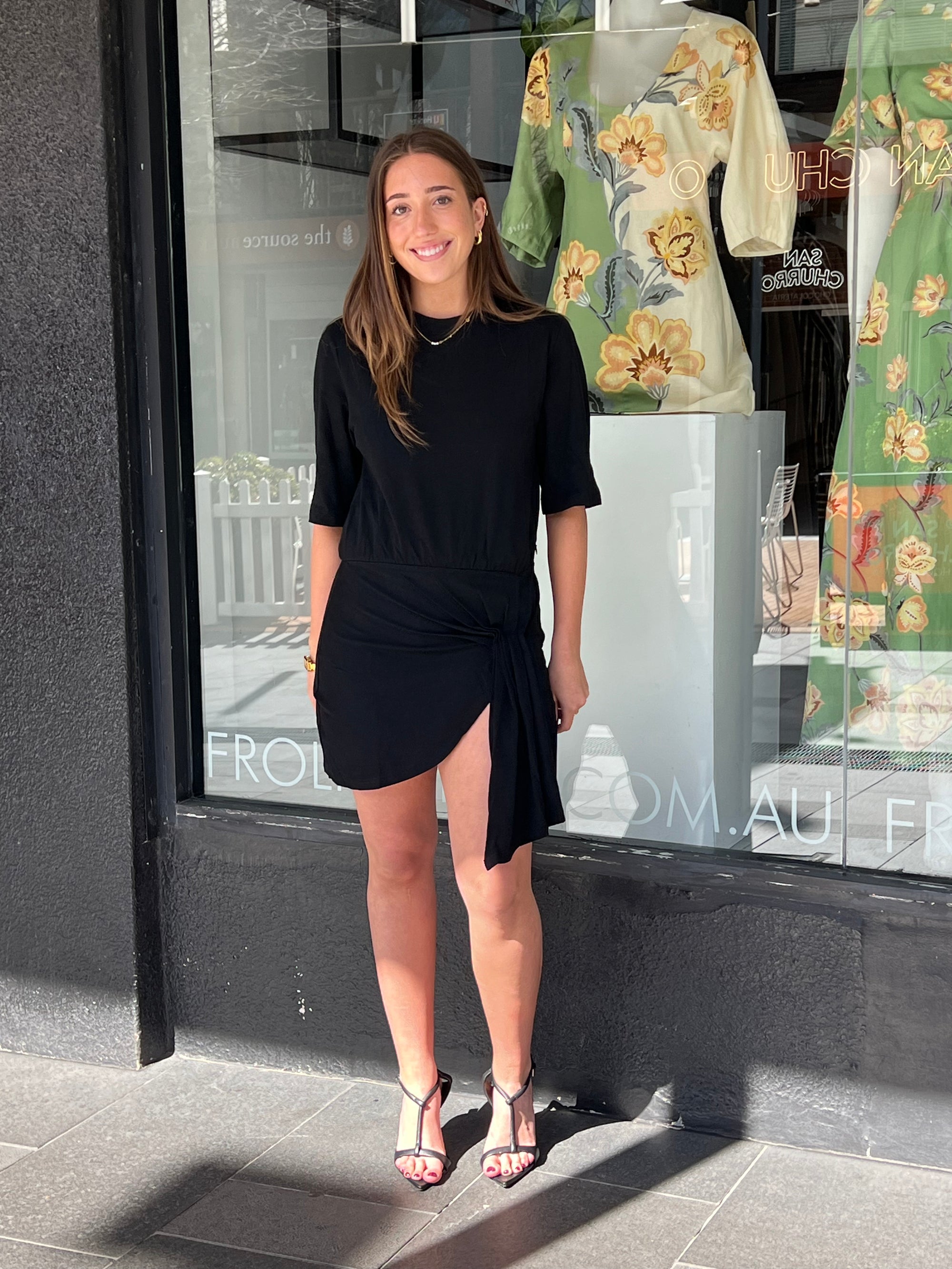 Sovere Sovhi Tee Dress in Black