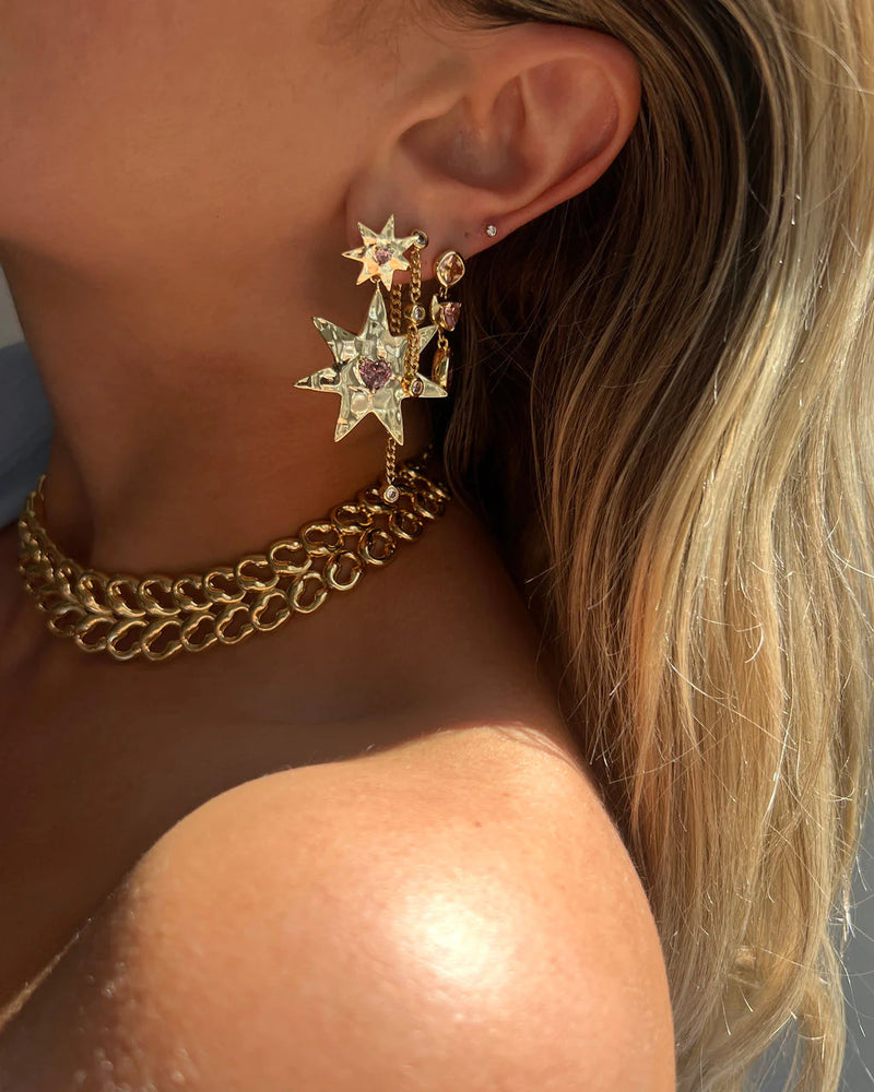 Starry Stud Statement Earrings GOLD Luv Aj-Luv Aj-Frolic Girls