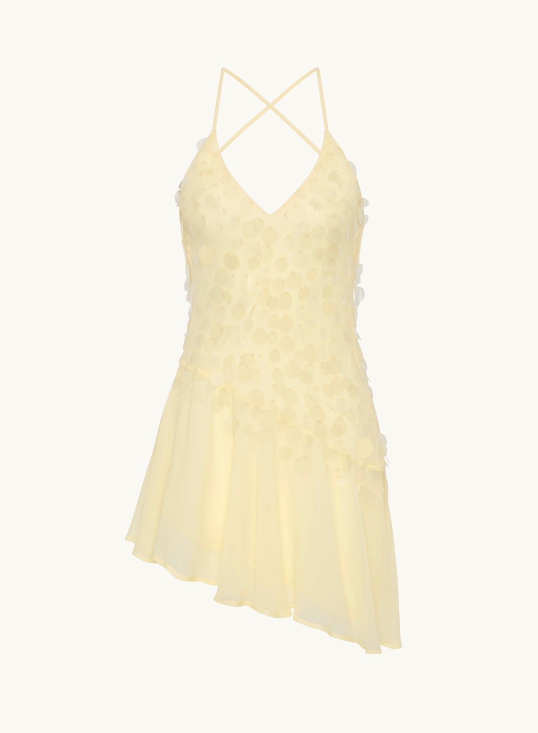 Isabelle Quinn Cleo Sequin Mini Dress in Butter Yellow // COMING SOON