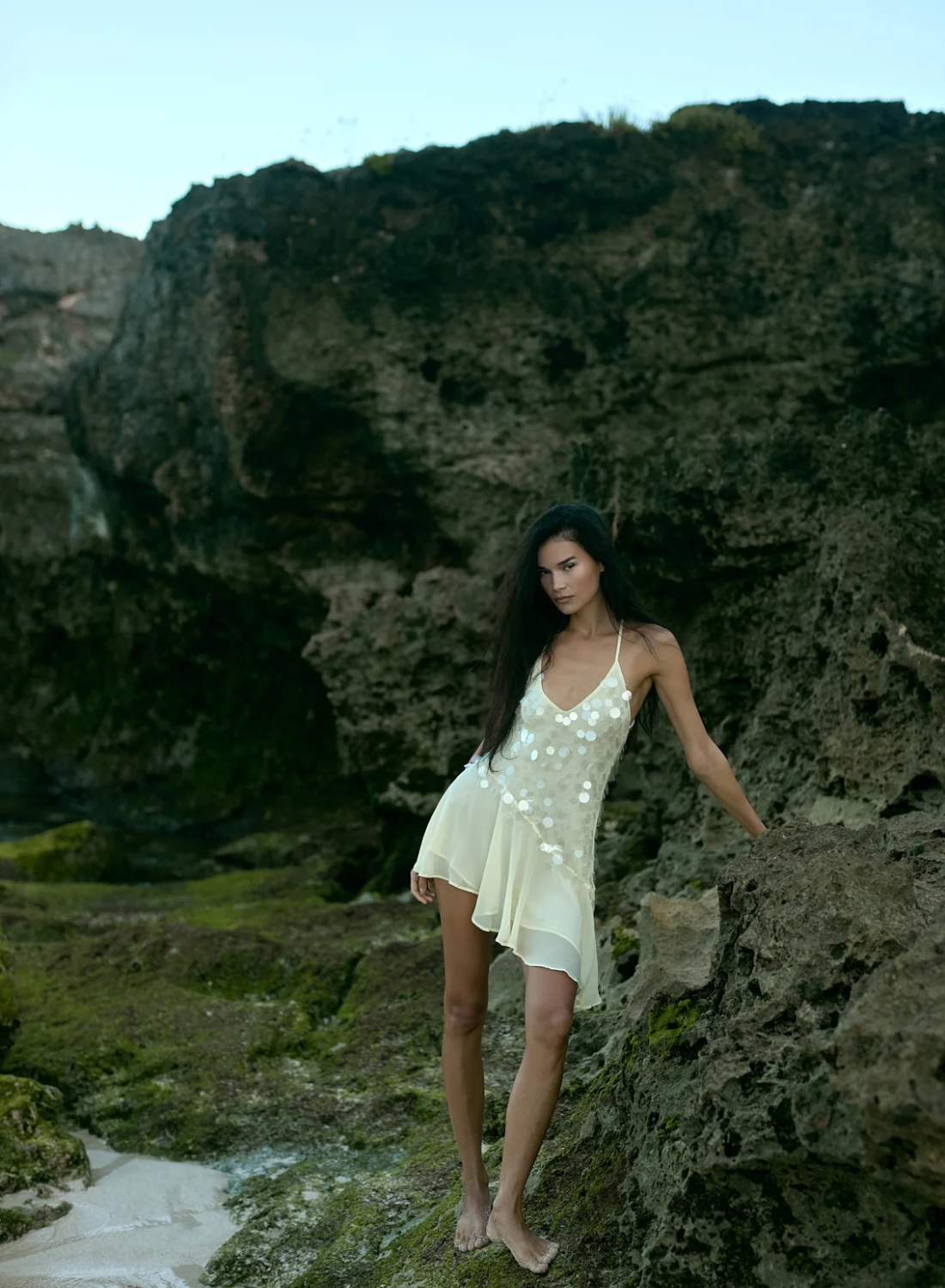 Isabelle Quinn Cleo Sequin Mini Dress in Butter Yellow // COMING SOON