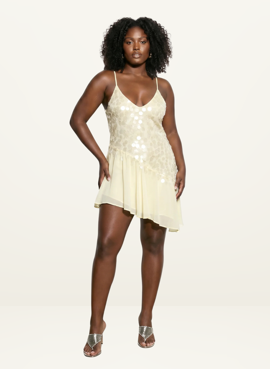 Isabelle Quinn Cleo Sequin Mini Dress in Butter Yellow // COMING SOON
