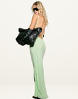 Isabelle Quinn Stella Maxi Slip Dress in Patina Green // COMING SOON