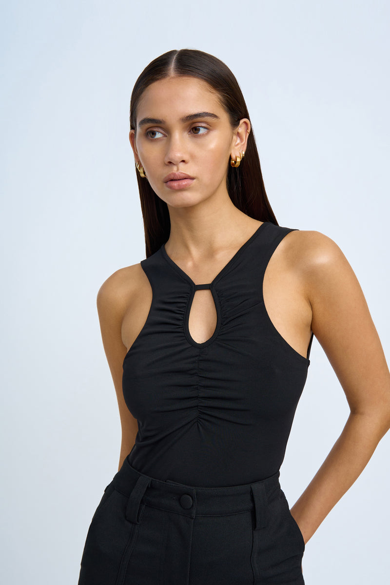 Juliette Ruched Top BLACK By Johnny-By Johnny-Frolic Girls