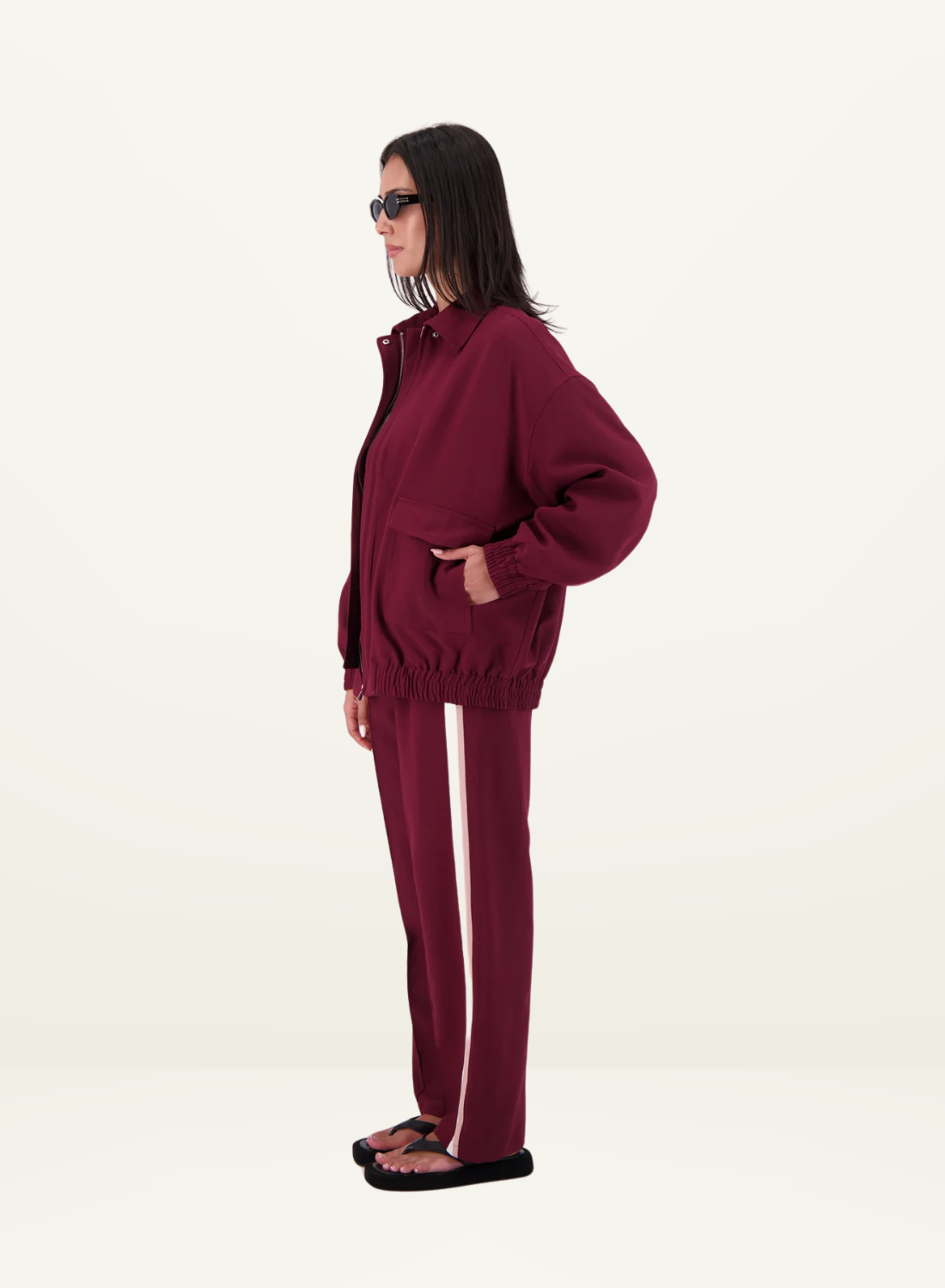 Jasmine Alexa Cassis Trouser in PLUM // LAST ONE - SIZE L