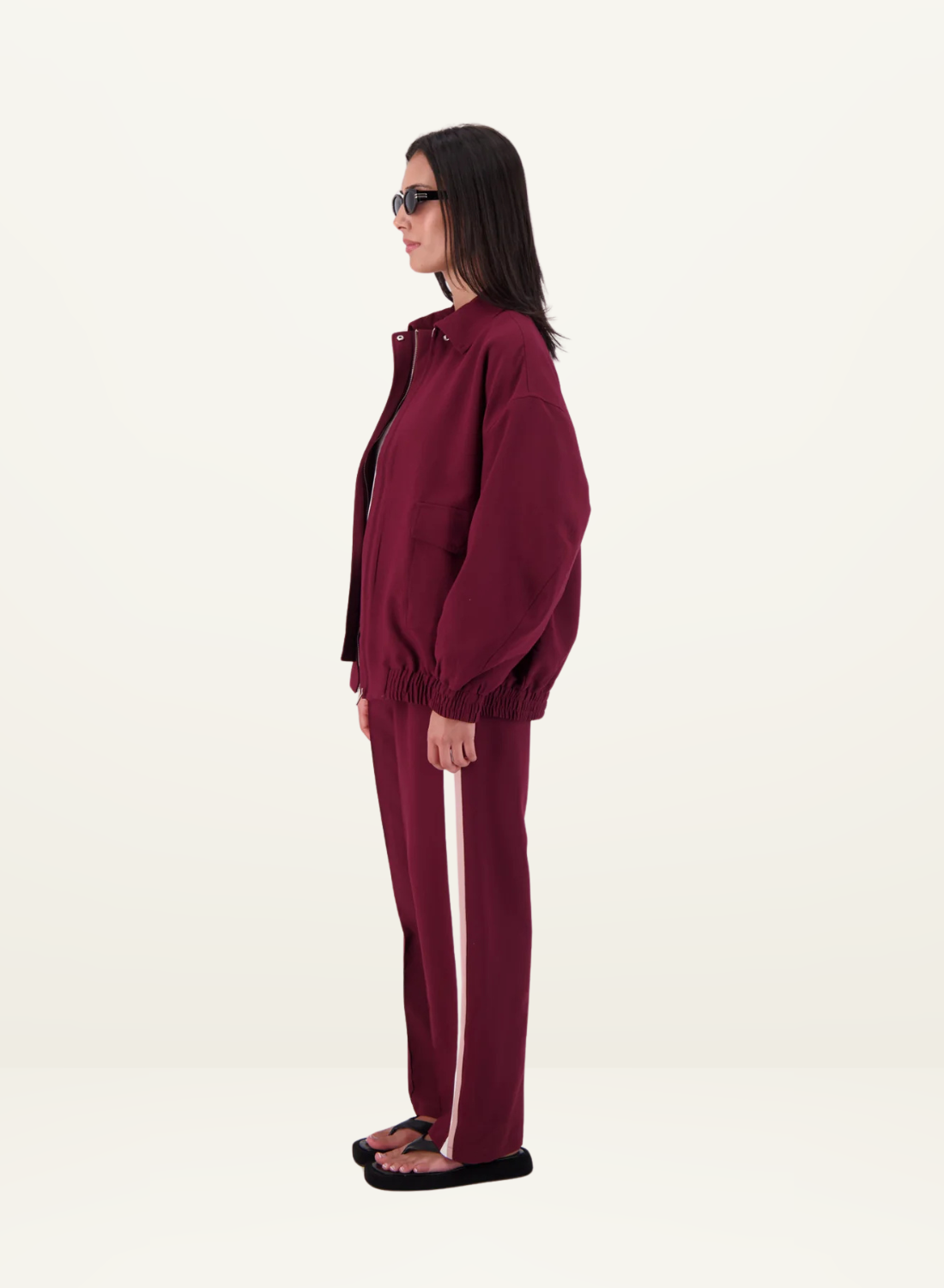 Jasmine Alexa Cassis Trouser in PLUM // LAST ONE - SIZE L