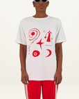 Jasmine Alexa Miro Tshirt in IVORY RED PRINT