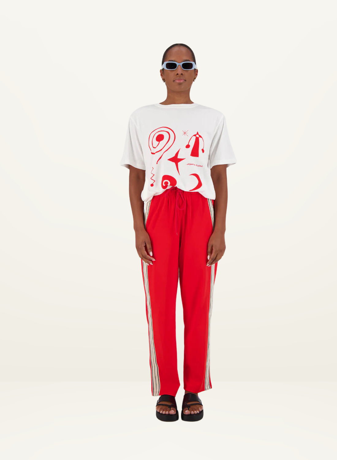 Jasmine Alexa Panera Track Pant in RED