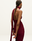 Kianna Alessia Gown Dress in Burgundy Wine // LAST ONE SIZE L 12