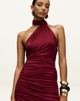 Kianna Alessia Gown Dress in Burgundy Wine // LAST ONE SIZE L 12