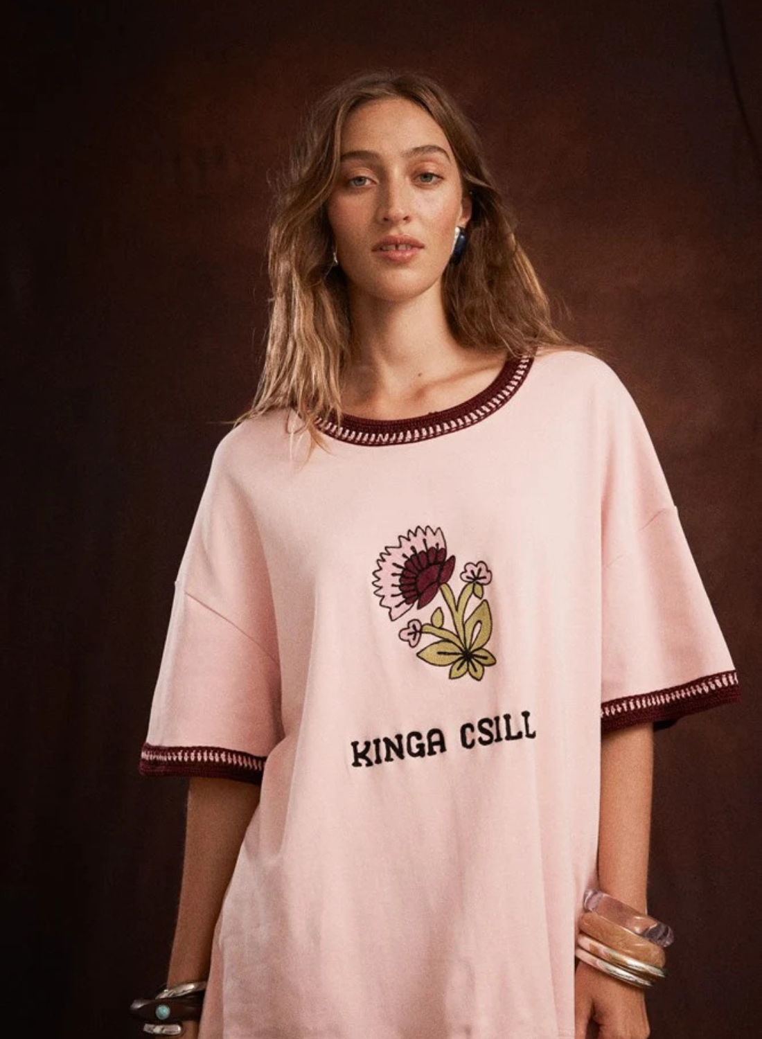 Kinga Csilla Loto Allora Tee in Pink // COMING SOON - LATE AUGUST