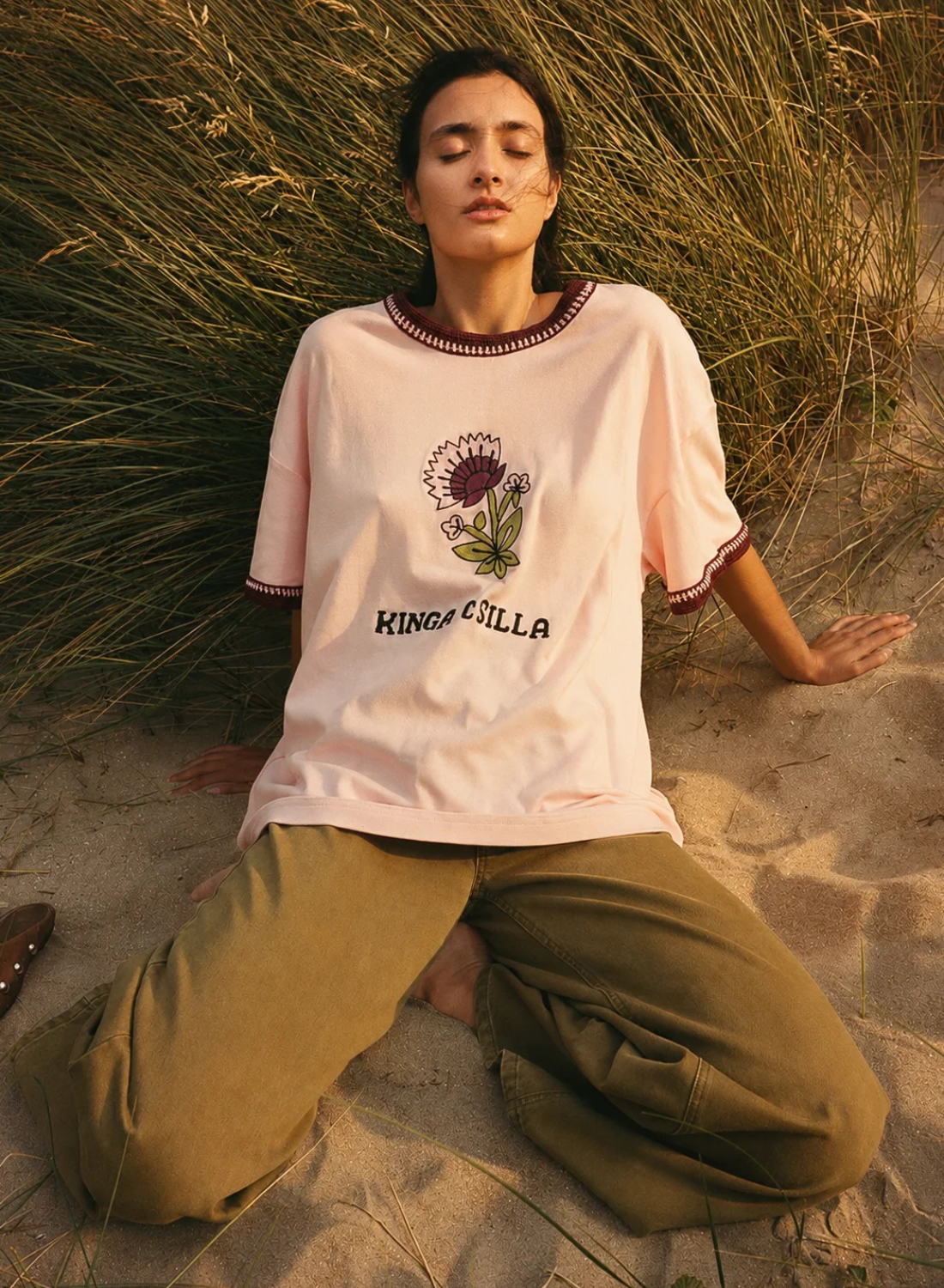 Kinga Csilla Loto Allora Tee in Pink // COMING SOON - LATE AUGUST