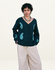 Kinga Csilla Mare Nota Cardigan in Ocean