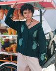 Kinga Csilla Mare Nota Cardigan in Ocean