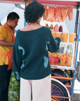 Kinga Csilla Mare Nota Cardigan in Ocean